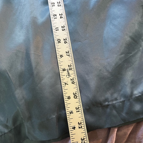 ZARA Wide-Leg Blue Satin-Look Cropped Pants Sz XS - Picture 6 of 6